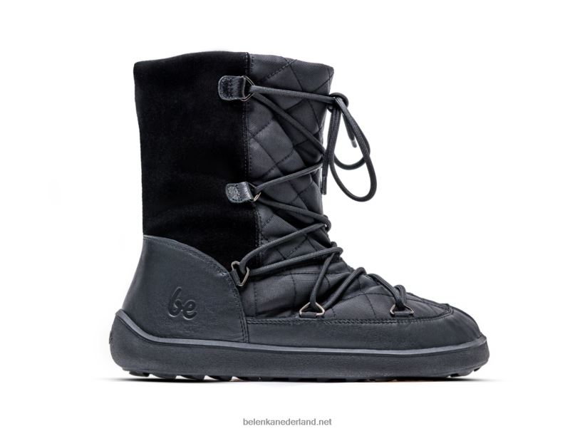 vrouwen Be Lenka winterlaarzen op blote voeten snowfox vrouw 08T6T149 helemaal zwart