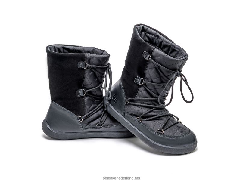 vrouwen Be Lenka winterlaarzen op blote voeten snowfox vrouw 08T6T149 helemaal zwart